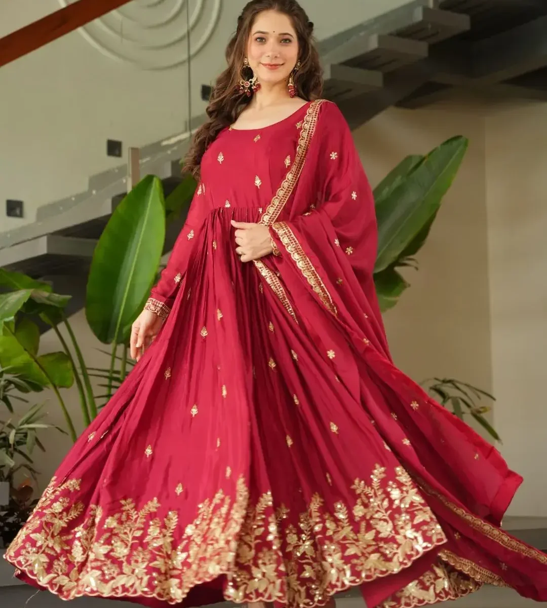 Party Wear Red Salwar Suit Set​