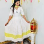 White Chikankari Suit With Dupatta Set