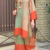 Multicolored Kurti Palazzo Set For Office Wear