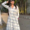 Cotton White Office Wear Kurti Pant Set