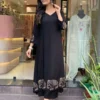 Cotton Office Wear Black Kurti Pant Set