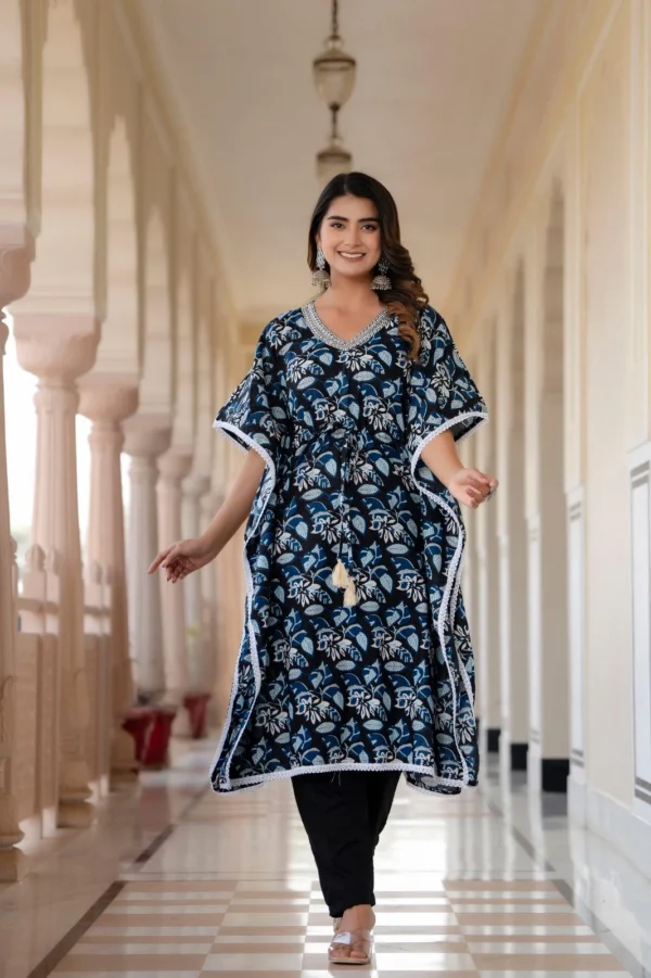 Cotton Kaftan Kurti Pant Set​