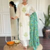 Pure Chicken White Cotton Suit Set