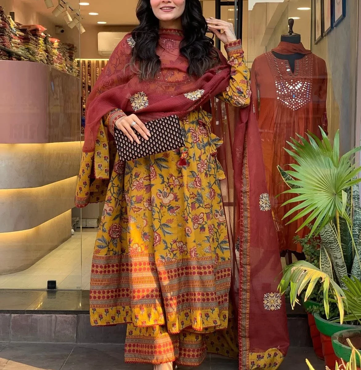 Jaipuri Print Cotton Suit Set