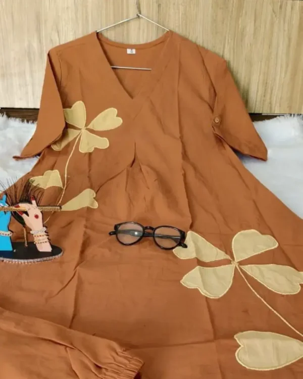 Block Print Cotton Kurti Pant Set 1