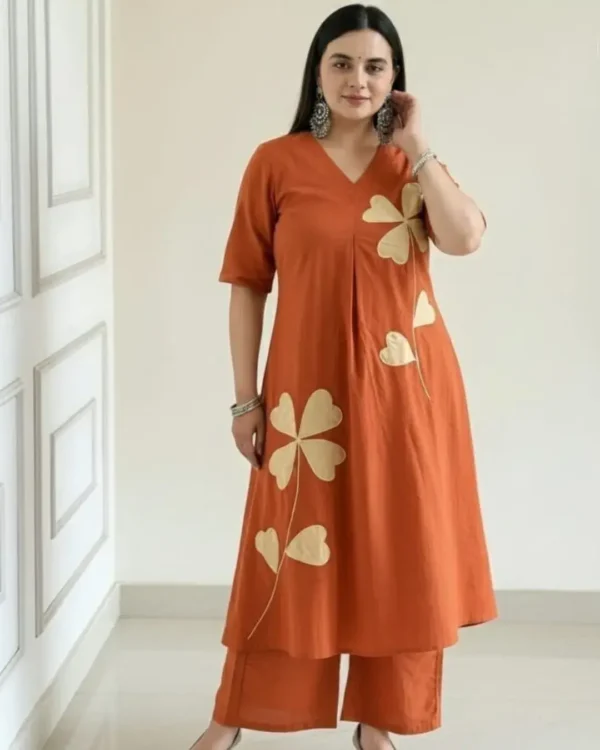 Block Print Cotton Kurti Pant Set