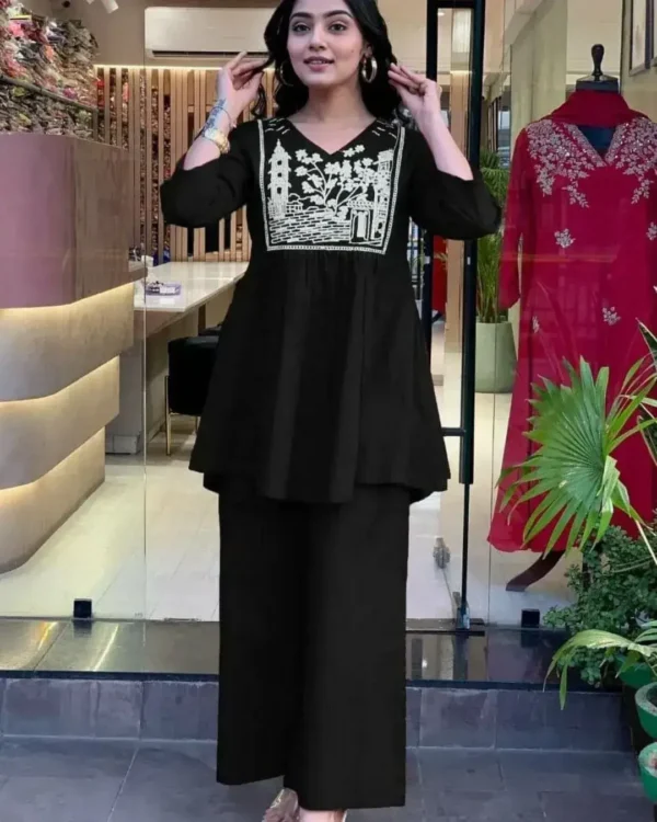 Office Wear Black Co-Ord Set