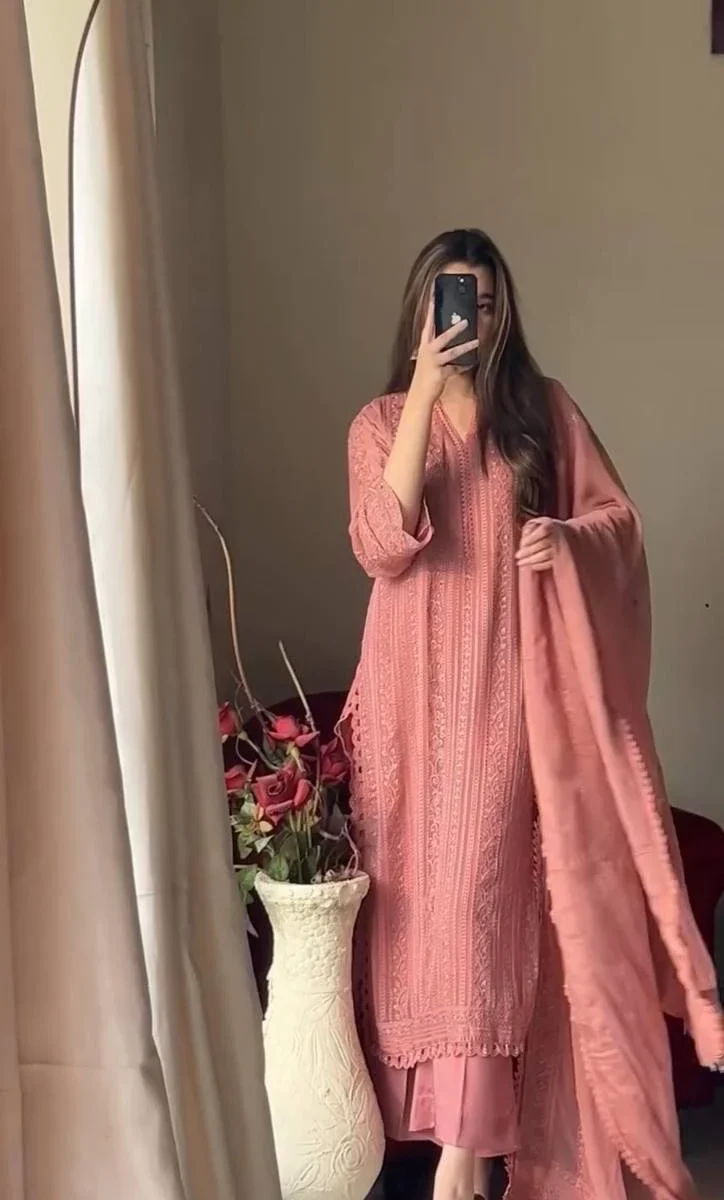 Faux Georgette Pakistani Suit Set