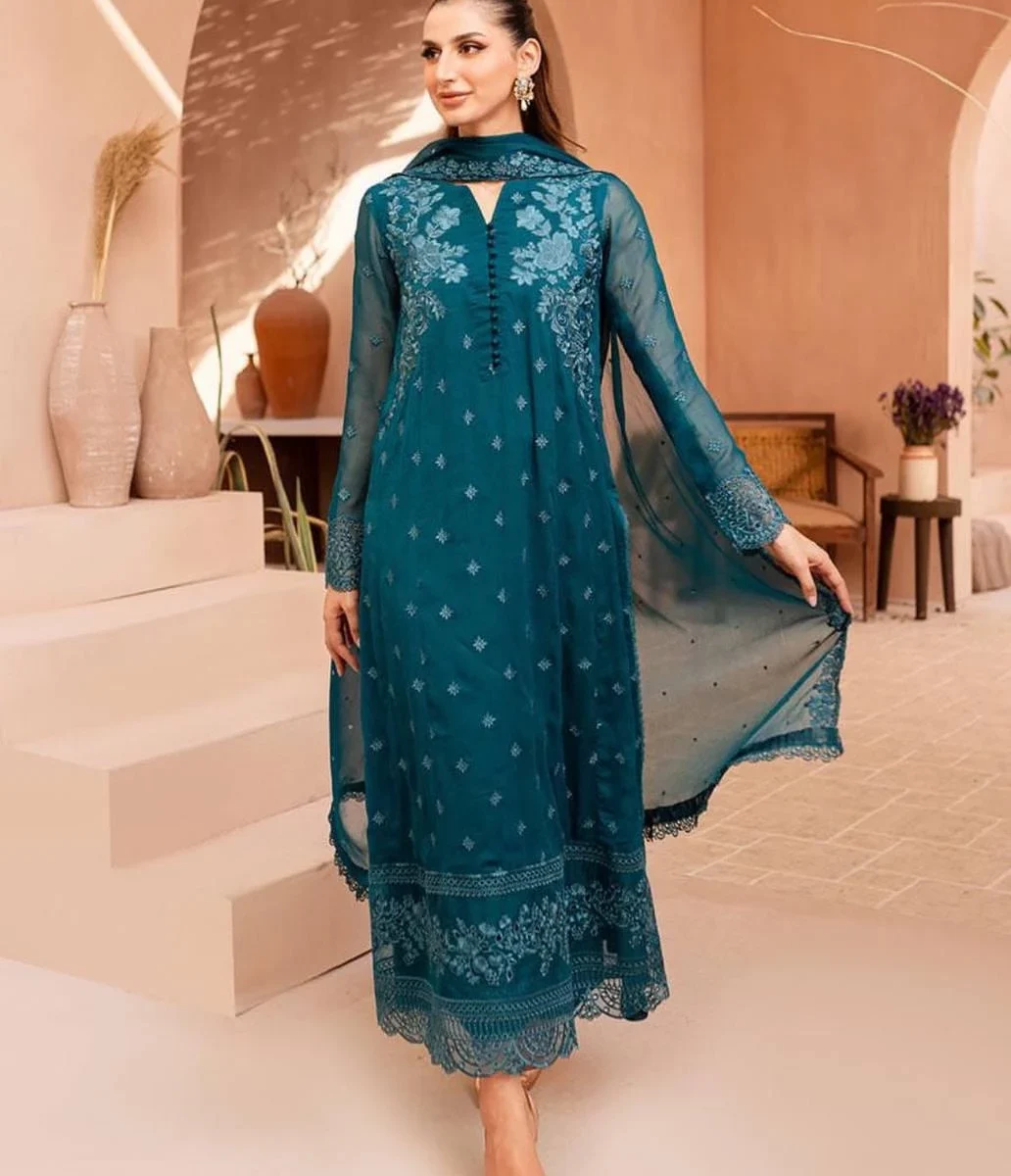 Georgette Full Sleeves Pakistani Suit Set