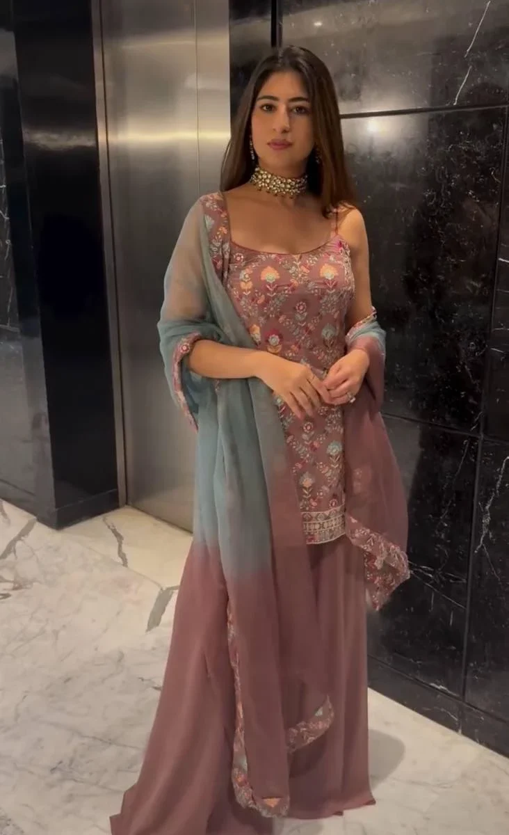 Sleevesless Sharara Suit Party Wear​ Set