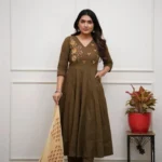 Flared Anarkali Cotton Suit Set 1