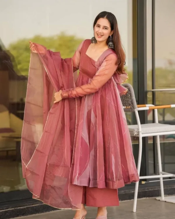 Organza Party Wear Suit Set 1