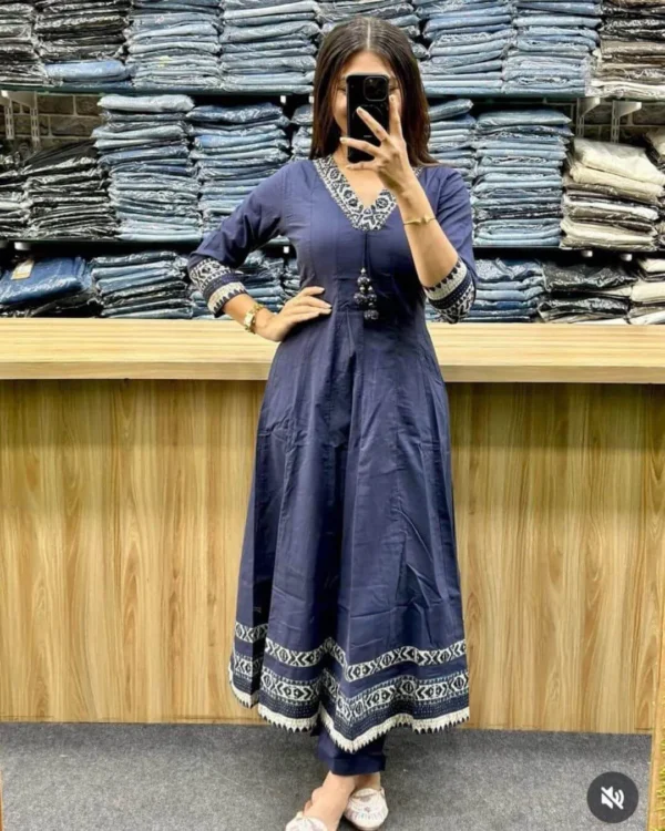 Cotton Floral Print Pink Suit Set