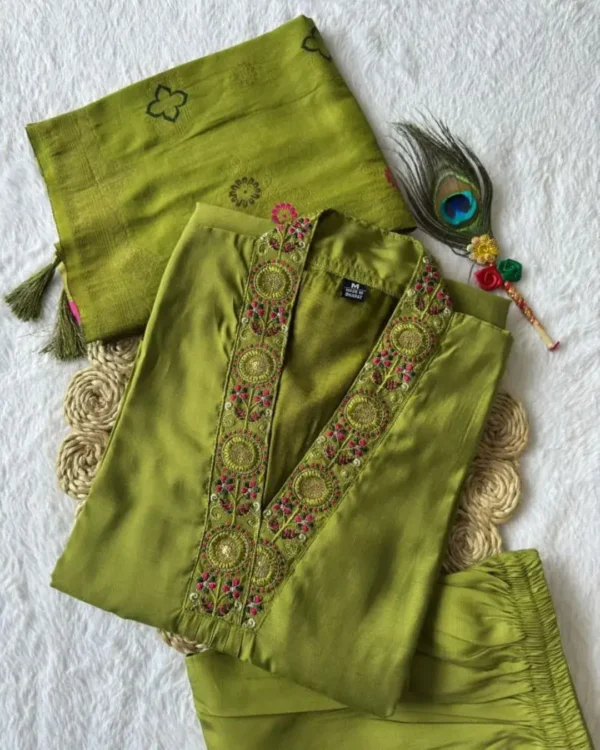 Party Wear Roman Silk Suit Set 1