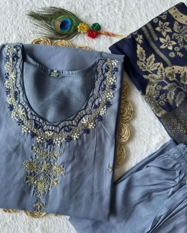 Roman Silk Party Wear Suit Set 1