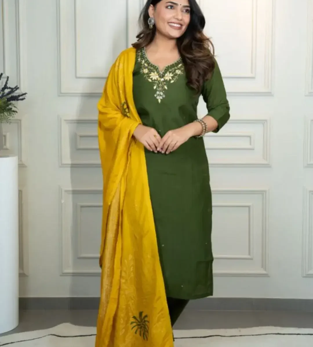 Roman Silk Party Wear Suit Set