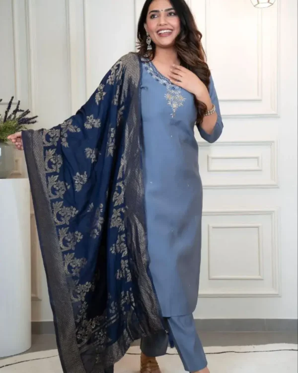 Roman Silk Party Wear Suit Set