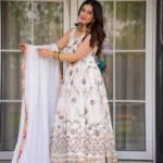 White Heavy Faux Georgette Suit Set