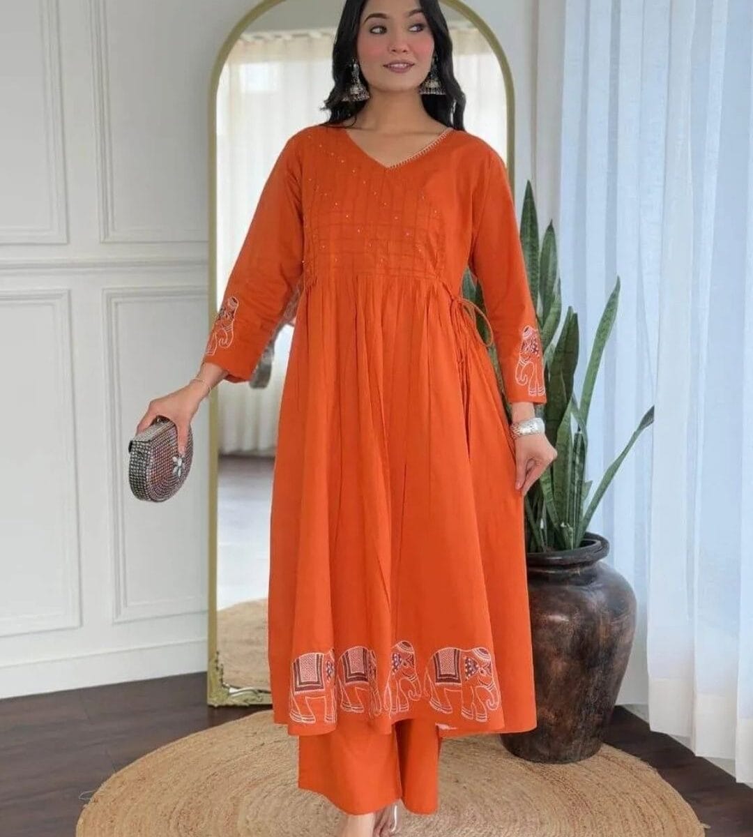 Cotton Professional Kurti With Pant For Office Wear