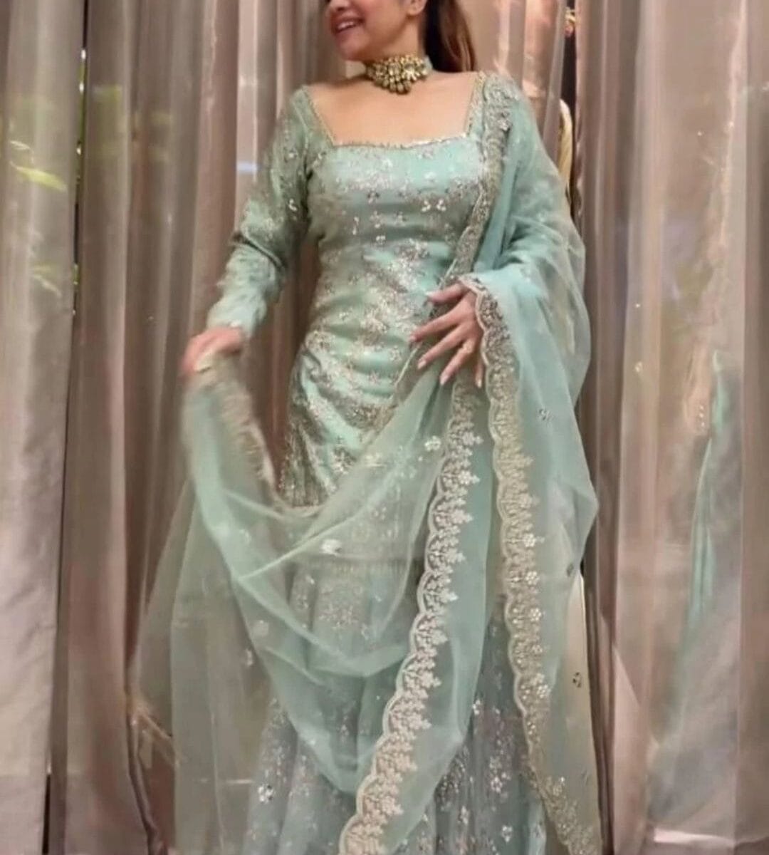 Heavy Sharara Suit Party Wear​ Set
