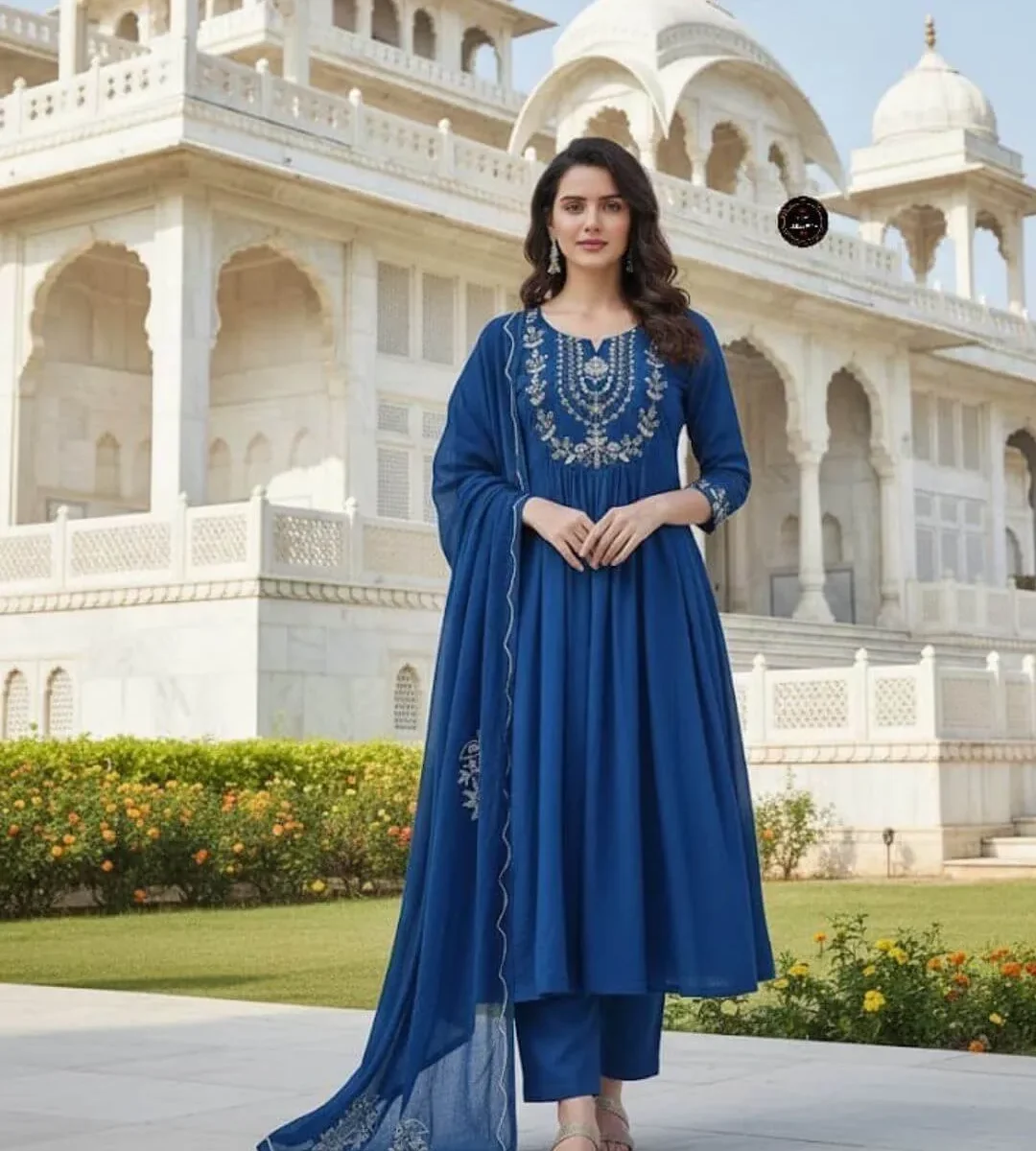 Printed Pure Cotton Salwar Suit Set