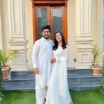 Faux Blooming White Anarkali Suit Set