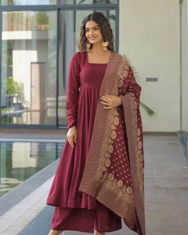 Printed Cotton Suit Set With Dupatta