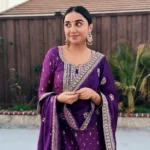 Purple Colour Sharara Suit Set