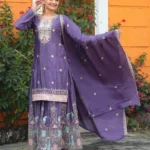 Lavender Sharara Suit Party Wear