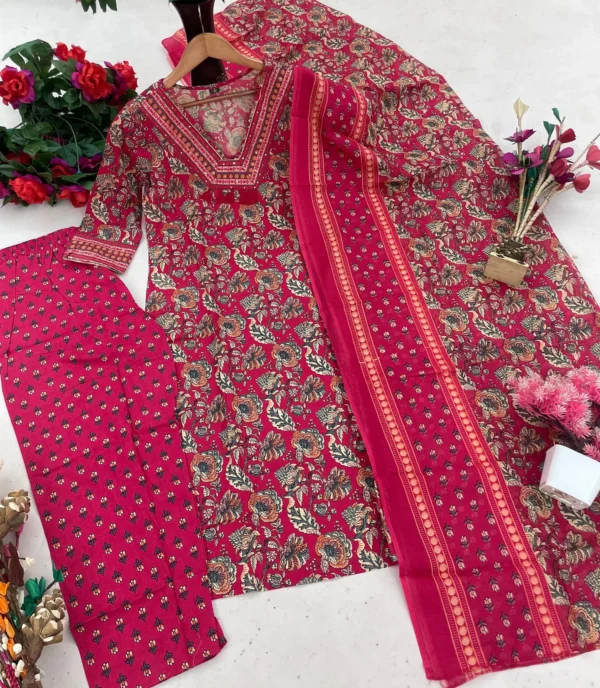 Flared Sanganeri Block Print Suit Set
