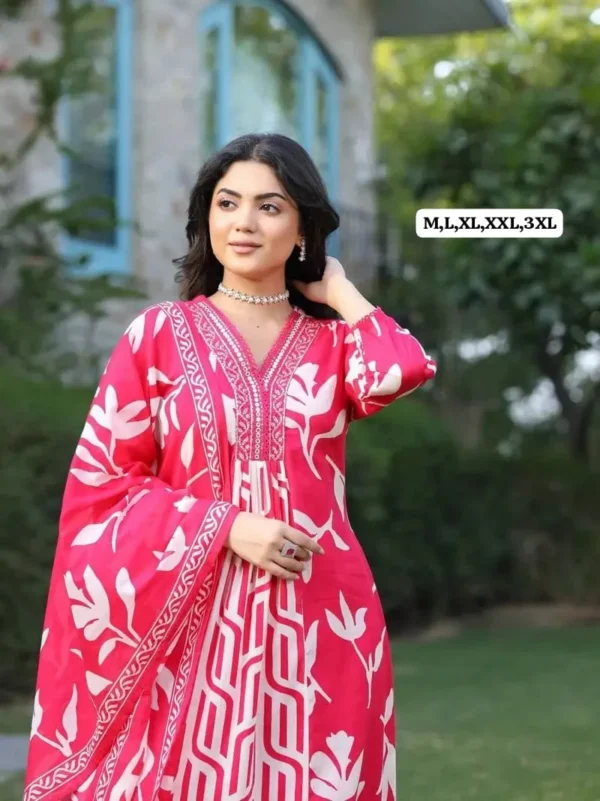 Floral Sanganeri Printed Cotton Suit Set