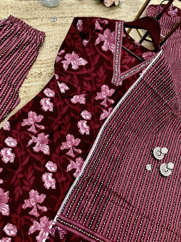 Printed Cotton Suit Set With Dupatta
