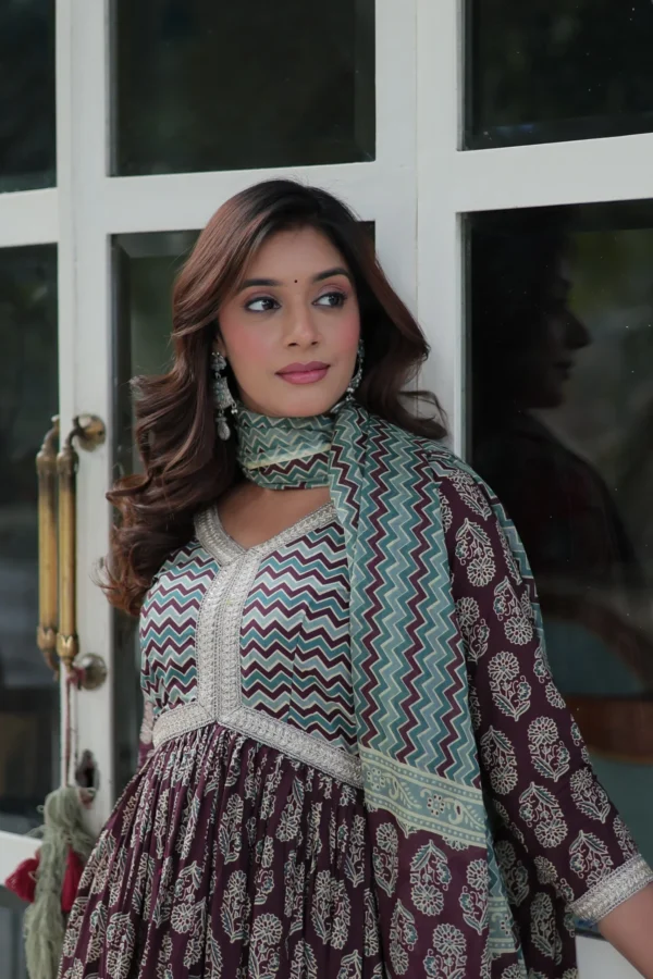 Printed Pure Cotton Suit Set With Dupatta