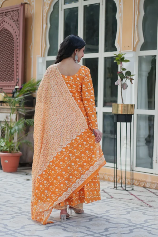 Pure Cotton Yellow Salwar Suit Set