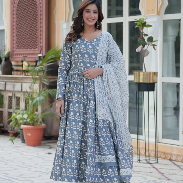 Printed Pure Cotton Salwar Suit Set​