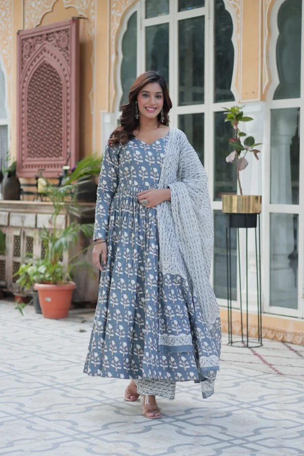 Printed Pure Cotton Salwar Suit Set​