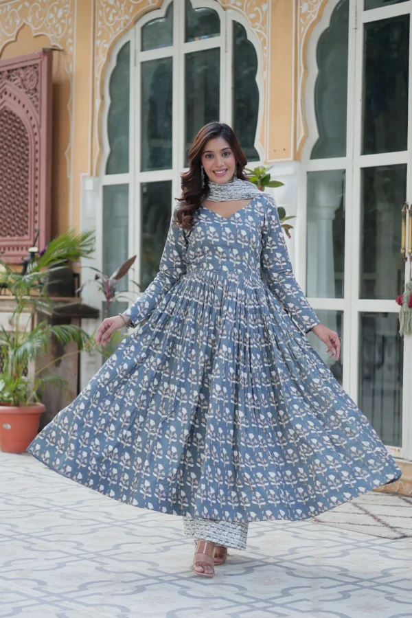 Printed Pure Cotton Salwar Suit Set​