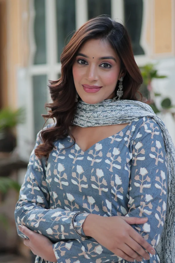 Printed Pure Cotton Salwar Suit Set​