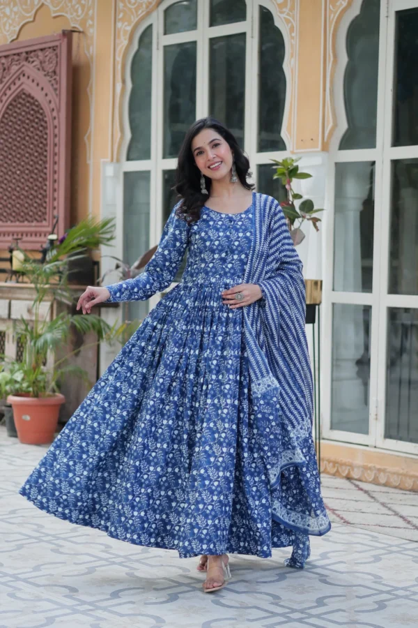 Printed Pure Cotton Salwar Suit Set