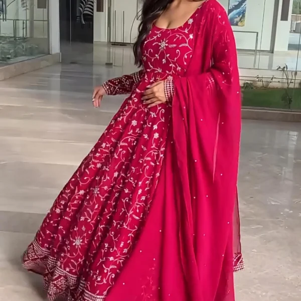 Rani Pink Party Wear Suit Set