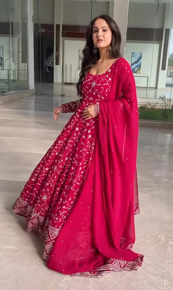 Rani Pink Party Wear Suit Set