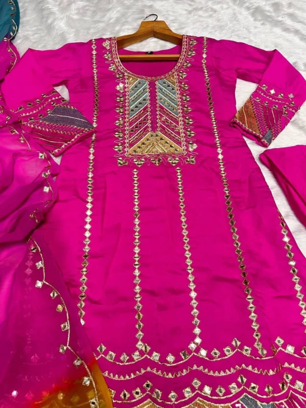 Heavy Party Wear Pink Suit Set