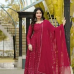 Red Party Wear Salwar Suit Set