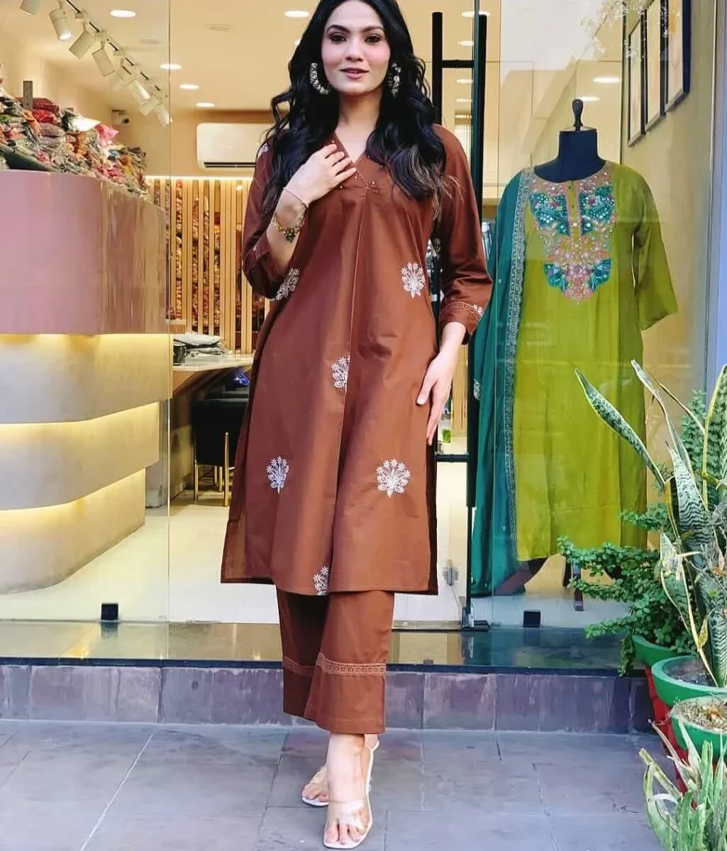 Cotton Professional Kurti With Pant For Office Wear