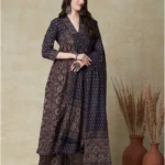 Printed Cotton Kurti Pant Dupatta Set