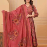 Flared Anarkali Cotton Suit Set