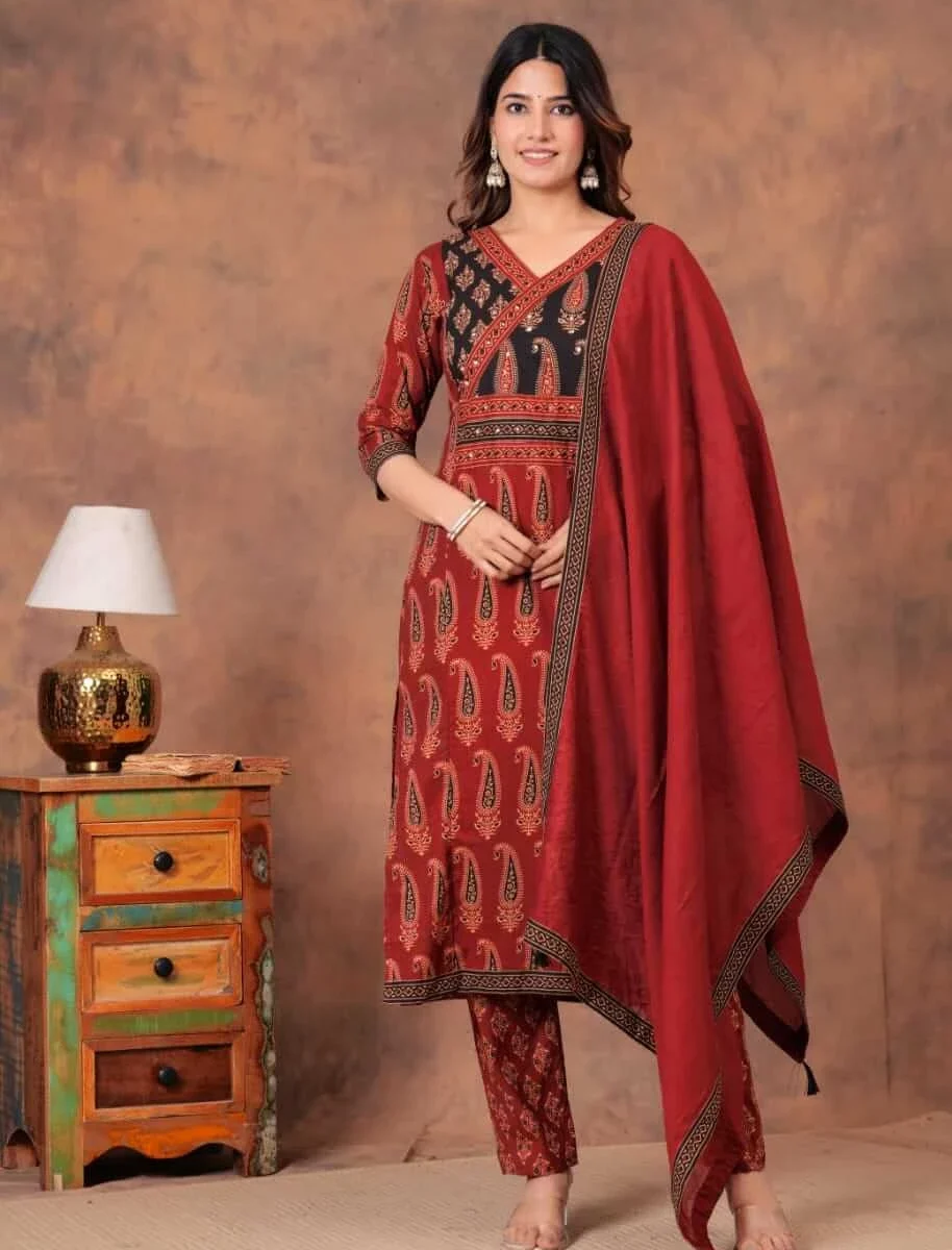 Jaipuri Print Cotton Suit Set ​