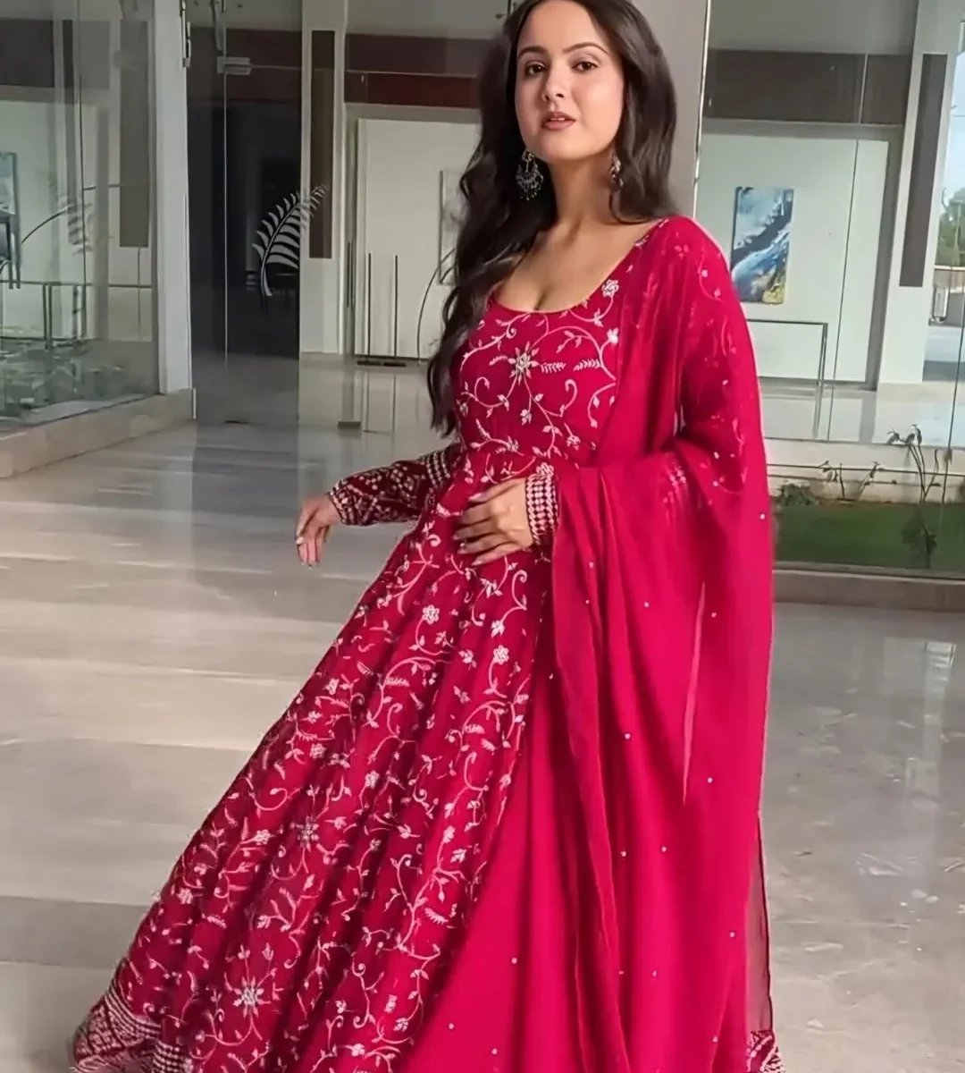 Rani Pink Party Wear Suit Set
