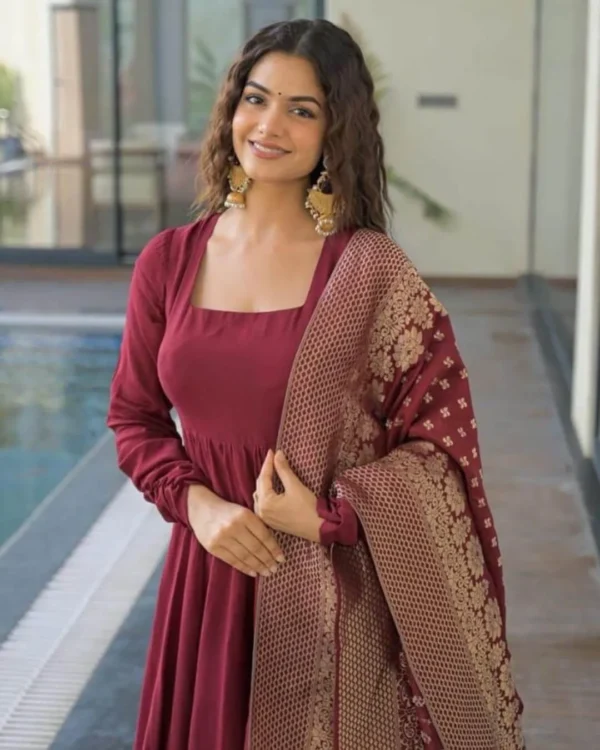 Printed Cotton Suit Set With Dupatta