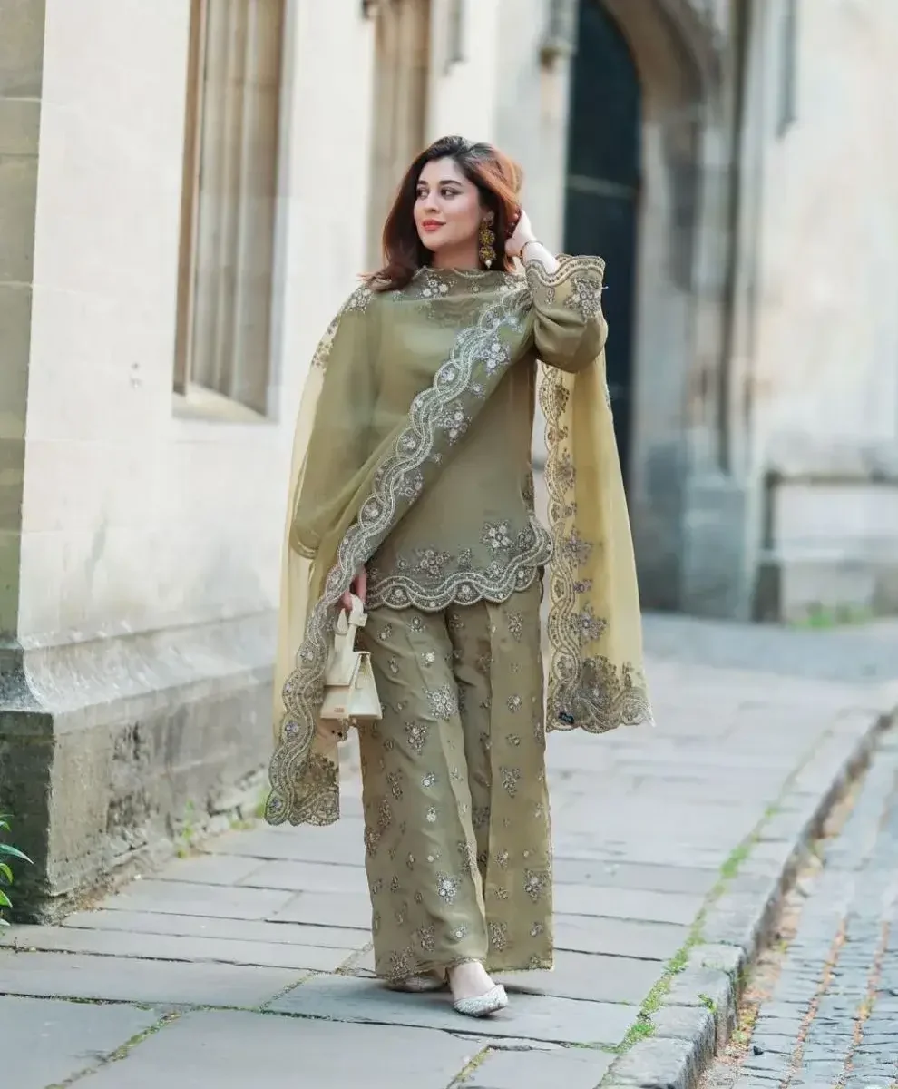 Party Wear Kurti Sharara Dupatta Set​